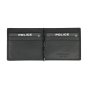 Police Men's Genuine Leather Wallet, Small Slim with Banknote Clip and Coin Pocket, Gift Box — front view