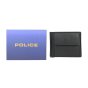 Police Men's Genuine Leather Wallet, Small Slim with Banknote Clip and Coin Pocket, Gift Box — detail