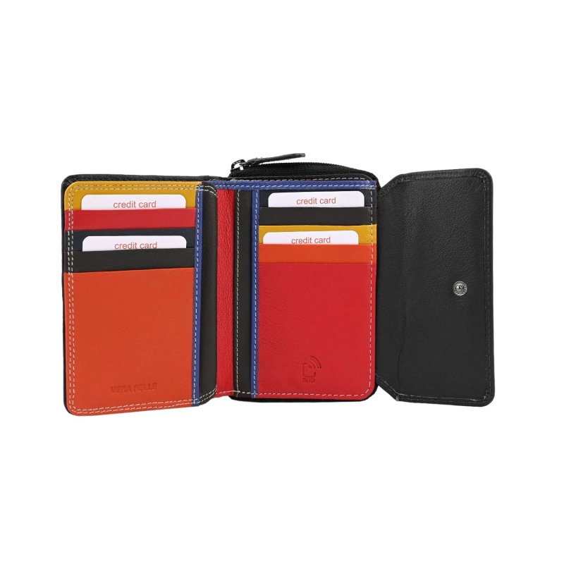 Laura Biagiotti Women's Genuine Leather Wallet, Multicolor Interior, Spacious, with Gift Box — view 8