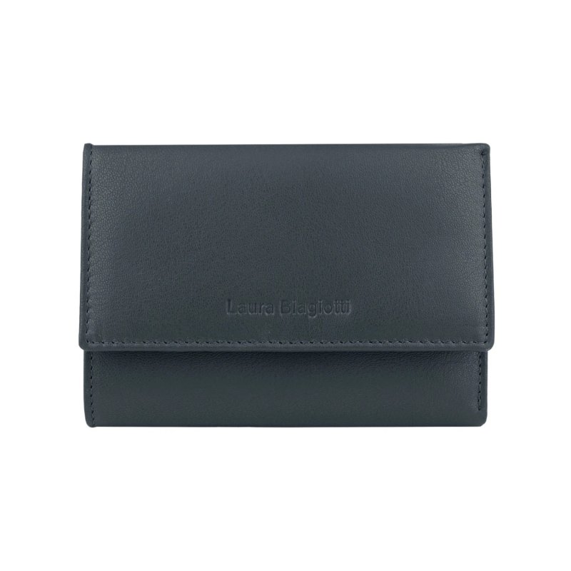 Laura Biagiotti Portefeuille Femme en Cuir Véritable, Intérieur Multicolore, Spacieux Avec Boîte Cadeau