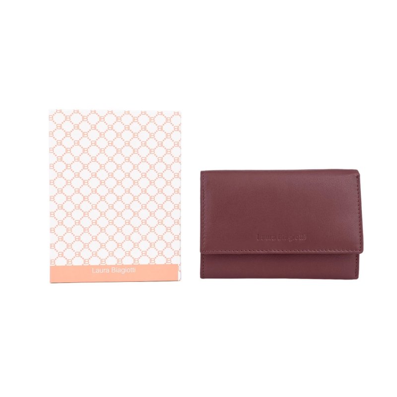 Laura Biagiotti Portefeuille Femme en Cuir Véritable, Intérieur Multicolore, Spacieux Avec Boîte Cadeau — vue 20