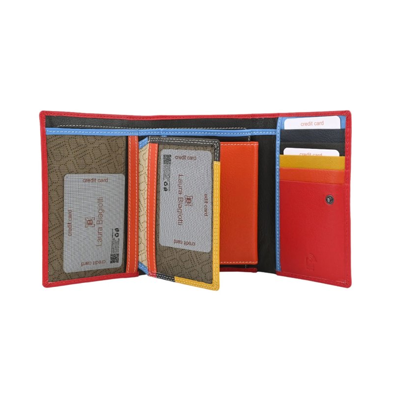 Laura Biagiotti Women's Genuine Leather Wallet, Multicolor Interior, Spacious, with Gift Box — view 28