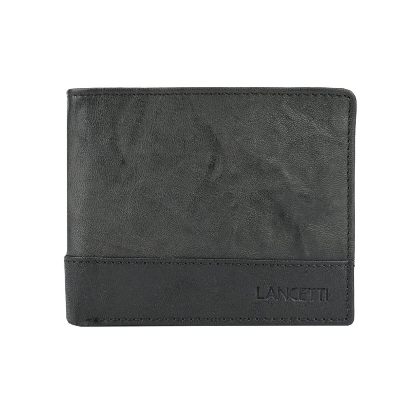 Portefeuille Lancetti Homme en Cuir Véritable, avec Poche à Monnaie et Boîte — vue 9