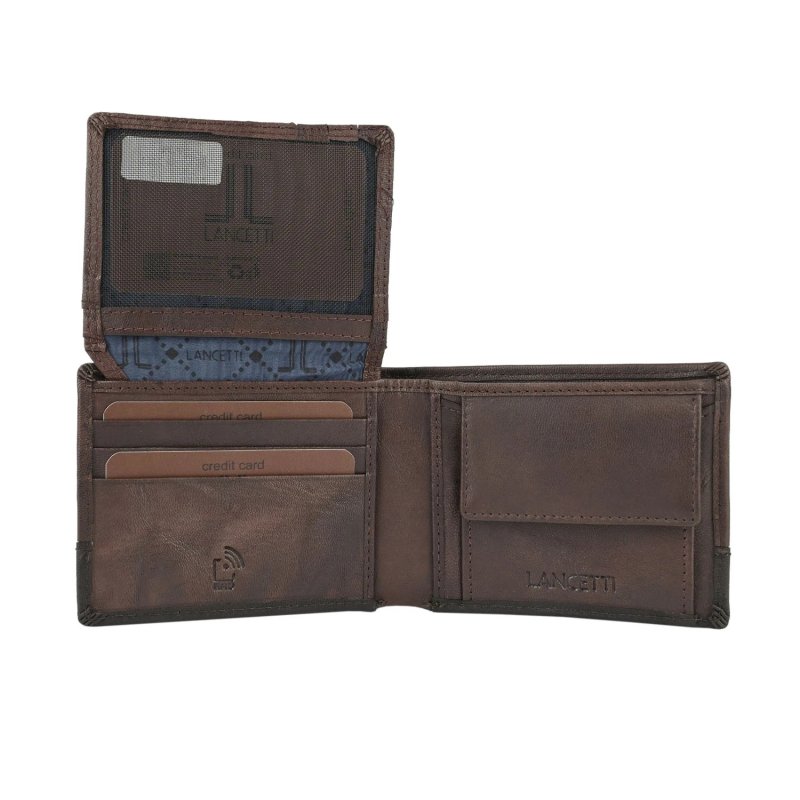 Cartera Lancetti para Hombre en Piel Auténtica, con Monedero y Caja — vista 18