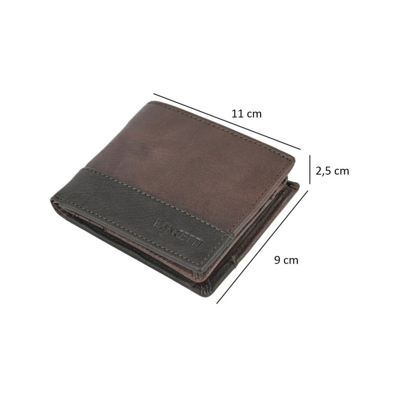 Cartera Lancetti para Hombre en Piel Auténtica, con Monedero y Caja — vista 19