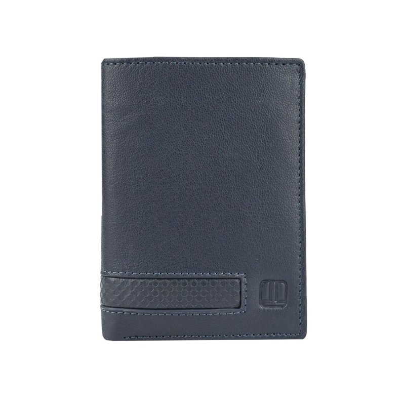 Lancetti Men's Vertical Genuine Leather Wallet with Coin Pocket and Box