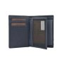Cartera Lancetti para Hombre en Piel Auténtica, Vertical con Monedero y Caja — vista trasera
