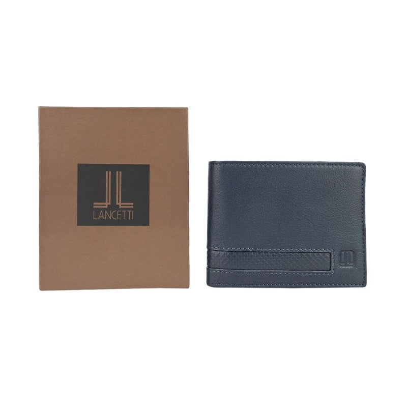 Cartera Lancetti para Hombre en Piel Auténtica, con Monedero y Caja — vista 12
