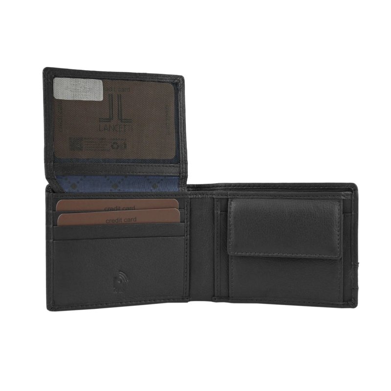 Lancetti Men's Genuine Leather Wallet, Classic or Slim, with Coin Pocket and Box — view 14
