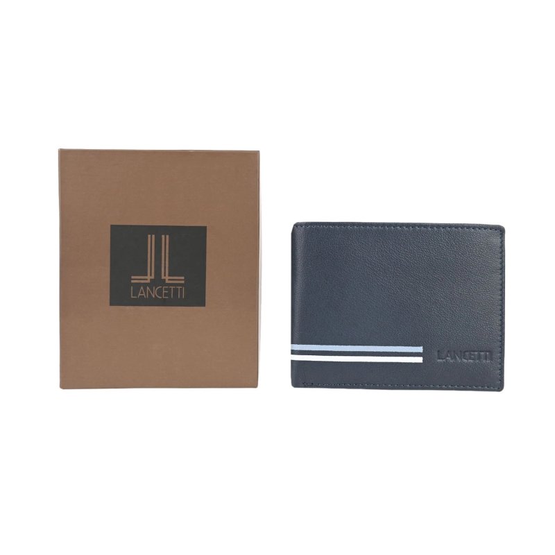 Lancetti Men's Genuine Leather Wallet, Classic or Slim, RFID, Gift Box — view 12