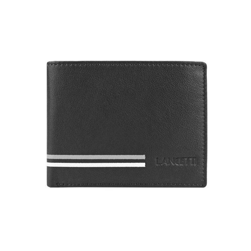 Lancetti Cartera para Hombre en Piel Auténtica, con Monedero y Caja — detalle