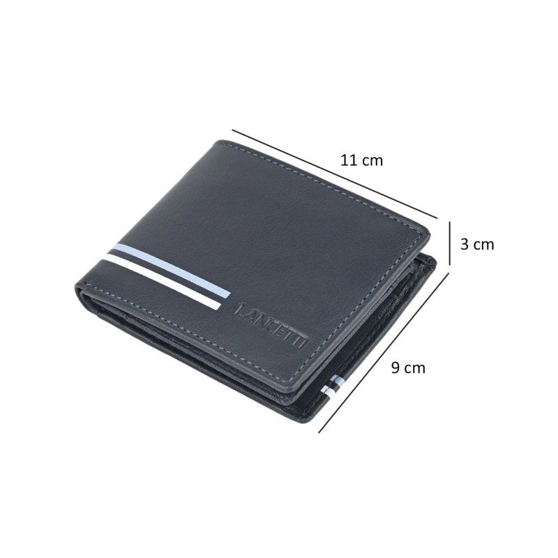 Lancetti Cartera para Hombre en Piel Auténtica, con Monedero y Caja — vista 11
