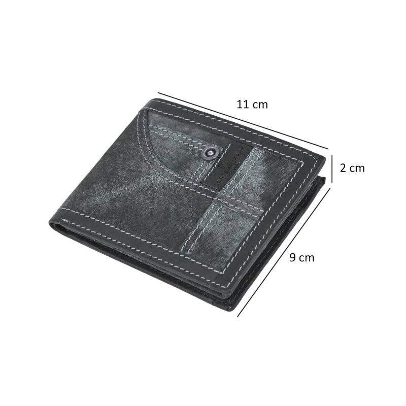 EC Coveri Herren-Brieftasche aus echtem Leder, mit Münzfach und Box — Ansicht 7