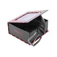 Biagiotti Men's Belt, PU Exterior with Leather Lining, 3.5 cm High, Shortenable, with Gift Box