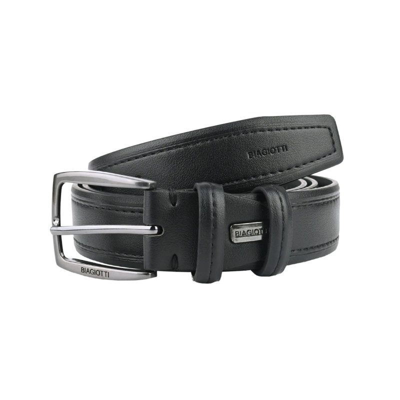 BIAGIOTTI HOMME, Ceinture Homme Extérieur PU Doublure en Cuir, Hauteur 3,5 cm, Raccourcissable Avec Coffret Ca… — vue arrière