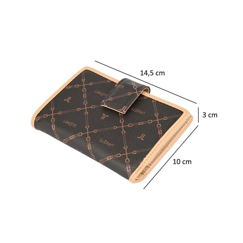 Lancetti Portefeuille Femme Spacieux en Similicuir PU avec Boîte Cadeau — vue arrière