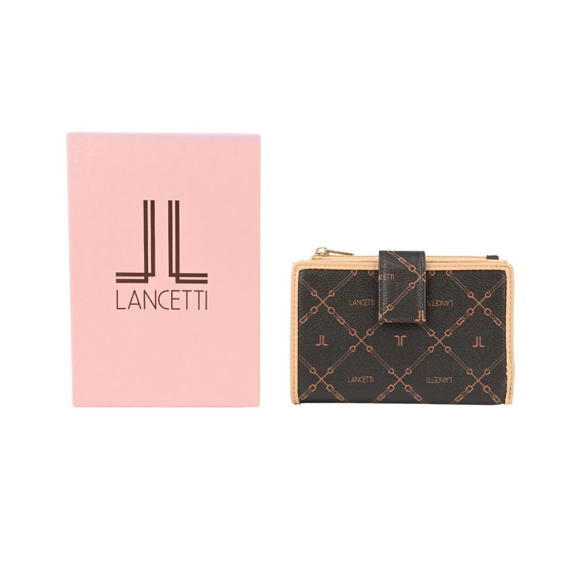 Lancetti Geräumige Damen-Geldbörse aus PU-Kunstleder mit Geschenkbox — Detail