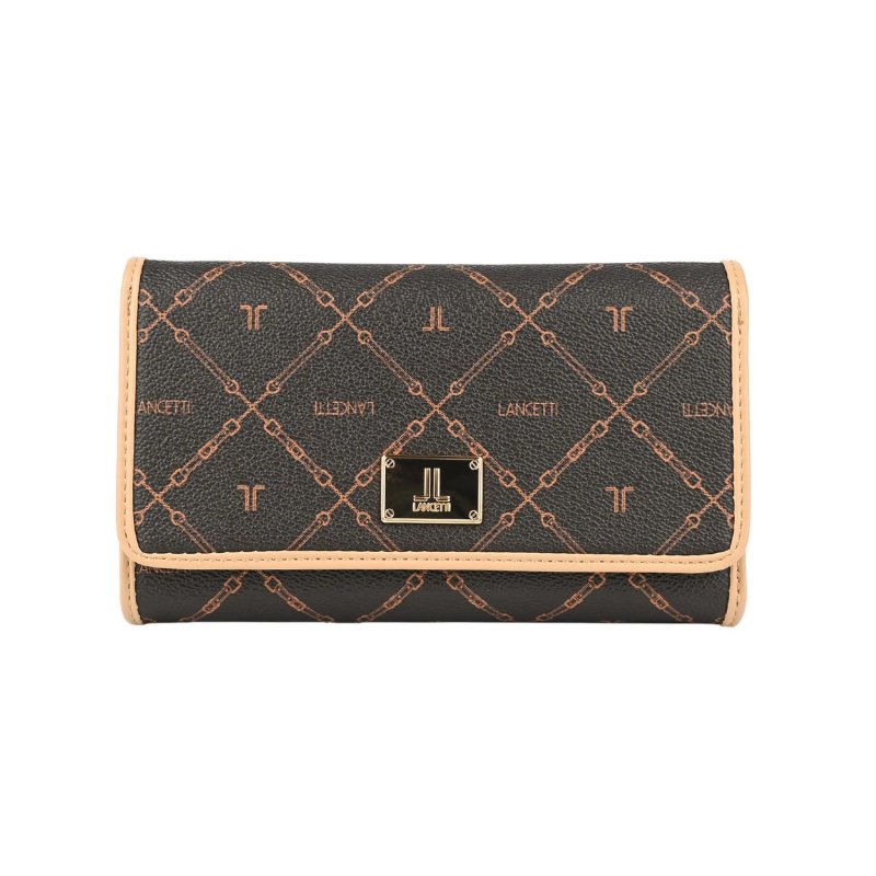Lancetti Geräumige Damen-Geldbörse aus PU-Kunstleder mit Geschenkbox
