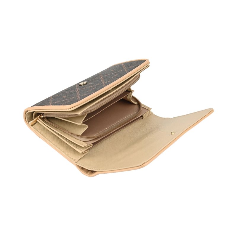 Lancetti Women's Spacious Faux Leather PU Wallet 509-68, With Gift Box — back view