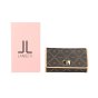 Lancetti Women's Spacious Faux Leather PU Wallet 509-68, With Gift Box — logo detail