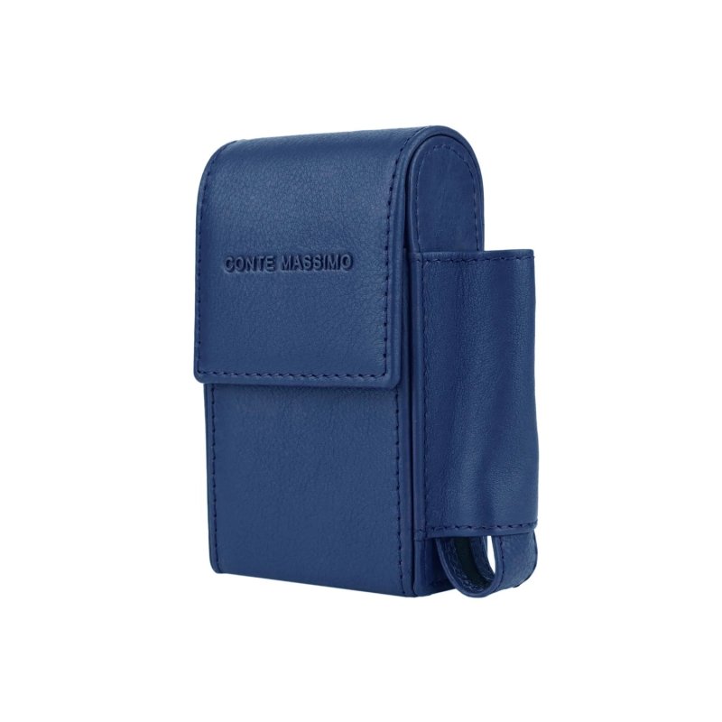 Conte Massimo Cigarette Case in Genuine Leather, With Lighter Holder, For Men and Women, Holds Pack and Lighter — view 29