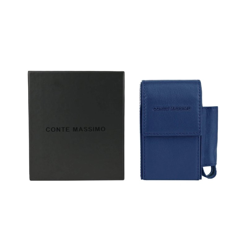 Conte Massimo Étui à Cigarettes en Cuir Véritable, Avec Porte-Briquet, Pour Homme et Femme, Porte-Paquet et Briquet — vue 32