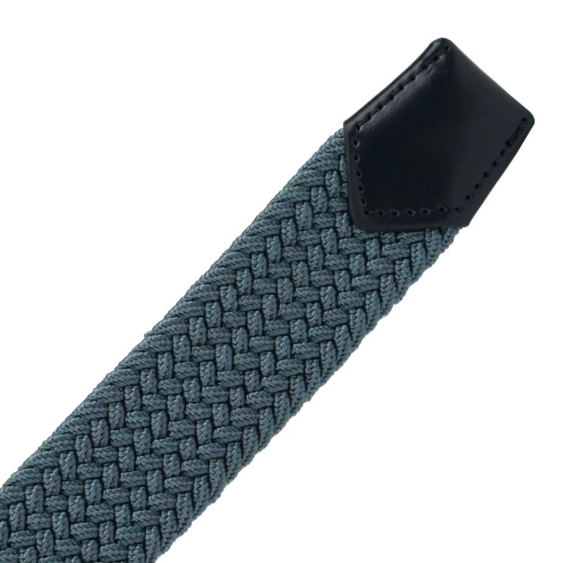 Biagiotti Ceinture Élastique Tressée, Homme et Femme, avec Inserts en Cuir Véritable et Boîte Cadeau — vue 117