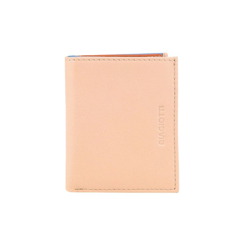 Biagiotti Unisex Genuine Leather Credit Card Holder, Multicoloured Interior, With Pocket and Box — view 16