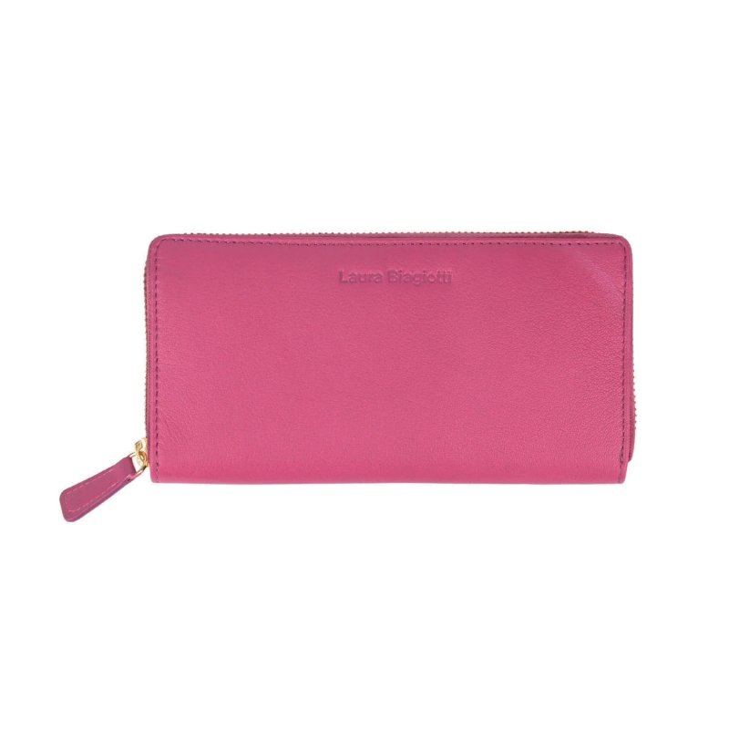 Laura Biagiotti Cartera Mujer De Piel Auténtica, Interior Multicolor, Amplia Con Caja de Regalo