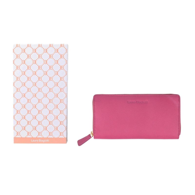 Laura Biagiotti Women's Genuine Leather Wallet, Multicolor Interior, Spacious, with Gift Box — inside