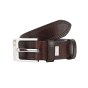 Ceinture Homme Police en Cuir Véritable, Largeur 4 cm, Boucle Sans Nickel, Raccourcissable, Avec Coutures — vue 8