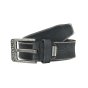 Police Men's Belt in Genuine Leather, 4 cm High, Nickel-Free Buckle, Can Be Shortened, Vintage Effect, Old Fashi… — back view