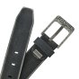 Police Men's Belt in Genuine Leather, 4 cm High, Nickel-Free Buckle, Can Be Shortened, Vintage Effect, Old Fashion — inside