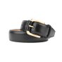Police Ceinture Homme en Cuir Véritable, Hauteur 3,5 cm, Raccourcissable, Classique, Boucle Laiton — vue de face