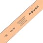 Police Men's Belt in Genuine Leather, 3.5 cm High, Can Be Shortened, Classic, Brass Buckle — inside