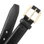 Police Men's Belt in Genuine Leather, 3.5 cm High, Can Be Shortened, Classic, Brass Buckle — back view