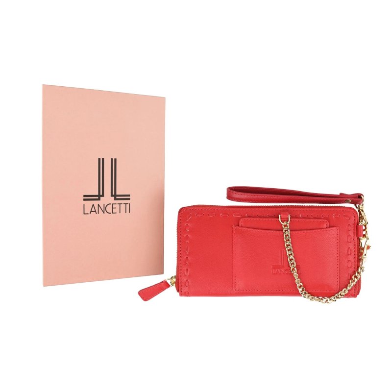 Lancetti Cartera Mujer De Piel Auténtica, Amplia Con Portatarjetas Extraíble, Con Caja de Regalo — vista 25