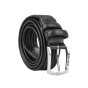 Police Cintura Intrecciata Elastica In Vera Pelle da Uomo, Confortevole e Accorciabile, Alta 3,5 cm