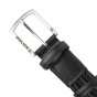 Police Ceinture Tressée Élastique en Cuir Véritable pour Homme, Confortable et Raccourcissable, Hauteur 3,5 cm — vue arrière