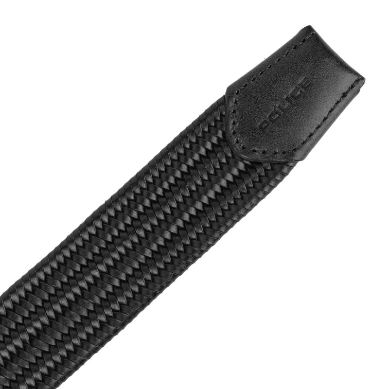 Police Ceinture Tressée Élastique en Cuir Véritable pour Homme, Confortable et Raccourcissable, Hauteur 3,5 cm — intérieur