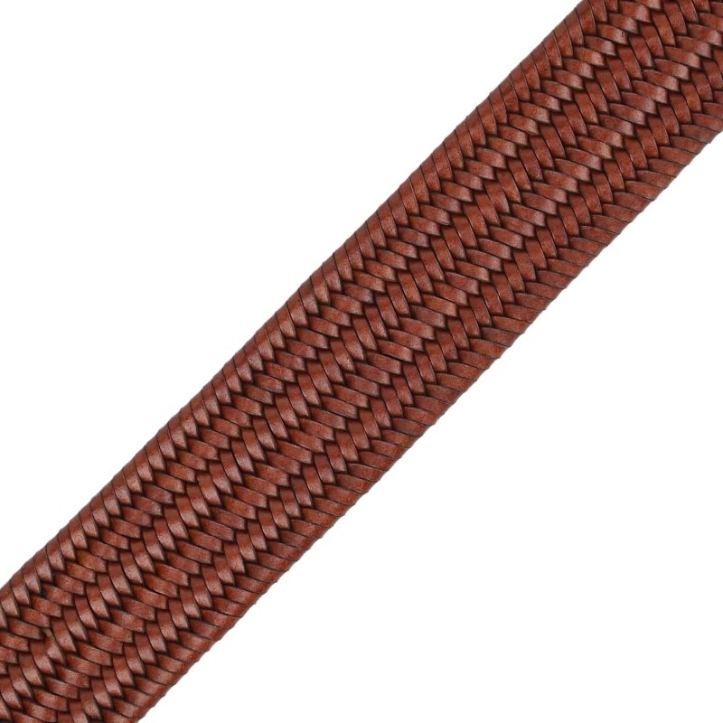Police Men's Elastic Woven Belt in Genuine Leather, Comfortable and Can Be Shortened, 3.5 cm High — view 11