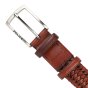 Police Men's Elastic Woven Belt in Genuine Leather, Comfortable and Can Be Shortened, 3.5 cm High — view 9