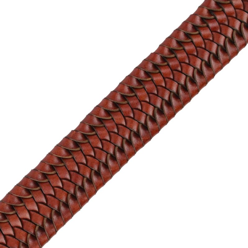 Police Men's Elastic Woven Belt in Genuine Leather, Comfortable and Can Be Shortened, 3.5 cm High — view 10