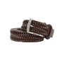 Police Men's Elastic Woven Belt in Genuine Leather, Comfortable and Can Be Shortened, 3.5 cm High — view 13