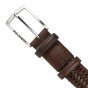Police Men's Elastic Woven Belt in Genuine Leather, Comfortable and Can Be Shortened, 3.5 cm High — view 15