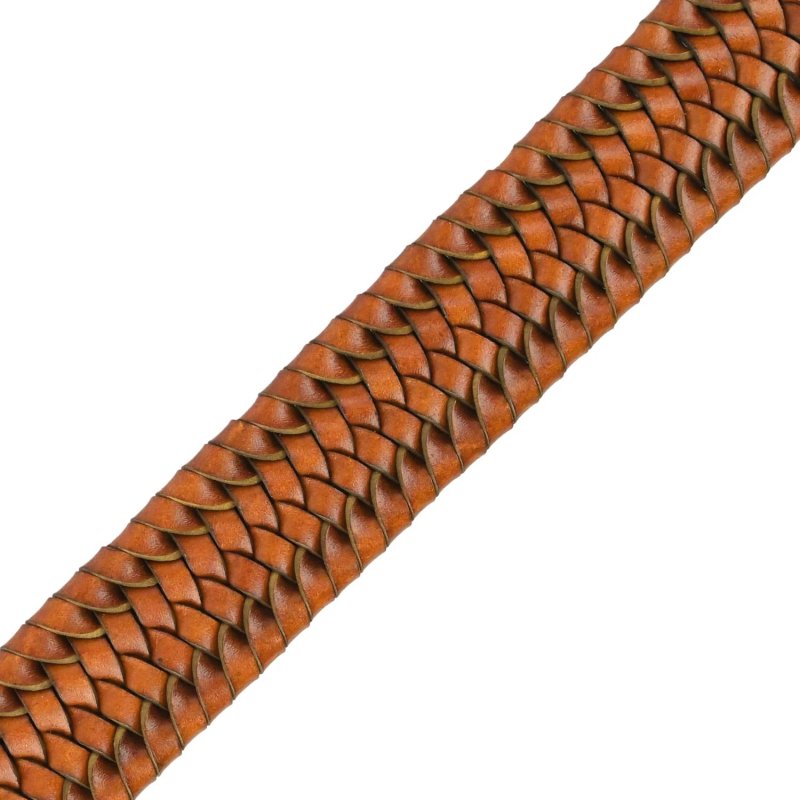 Police Men's Elastic Woven Belt in Genuine Leather, Comfortable and Can Be Shortened, 3.5 cm High — view 22