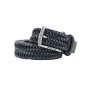 Police Men's Elastic Woven Belt in Genuine Leather, Comfortable and Can Be Shortened, 3.5 cm High — view 25