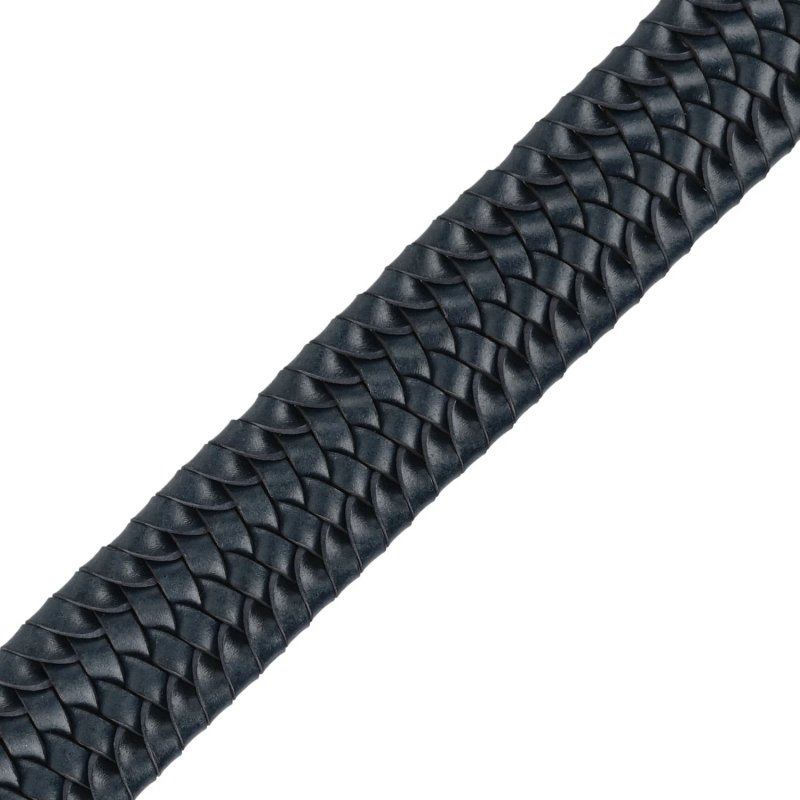 Police Men's Elastic Woven Belt in Genuine Leather, Comfortable and Can Be Shortened, 3.5 cm High — view 28