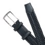 Police Men's Elastic Woven Belt in Genuine Leather, Comfortable and Can Be Shortened, 3.5 cm High — view 30