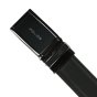 Police Ceinture Homme en Cuir Véritable Avec Boucle Automatique à Cliquet, Sans Trous, Raccourcissable, Hauteu… — vue de face